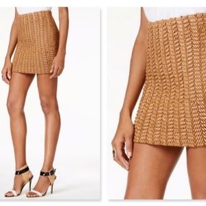 Guess Espresso textured bodycon mini skirt